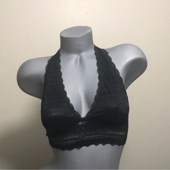 Victorias Secret Unlined Halter Wireless Lace Bralette Bra Small. NWT - Picture 3 of 7